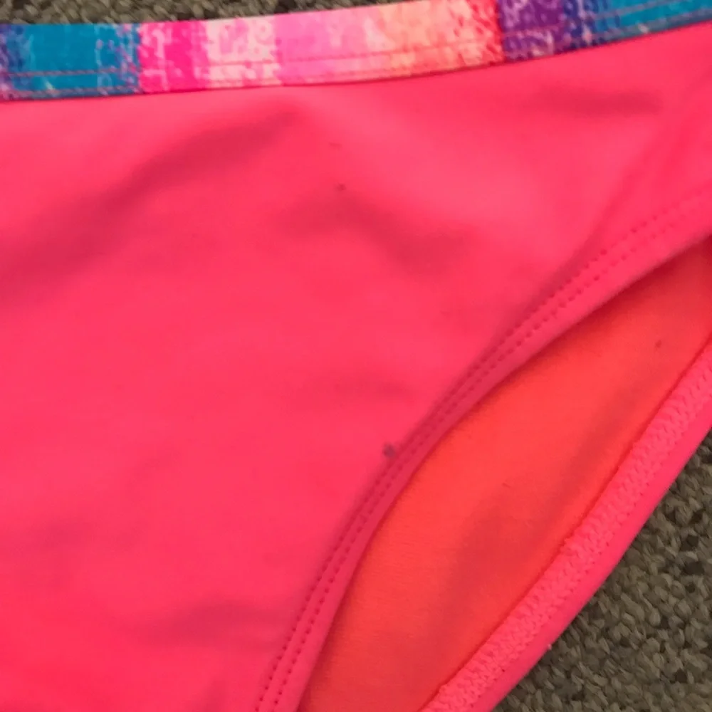 Girls' Pink Multicolor Tankini Set - Kids Swim